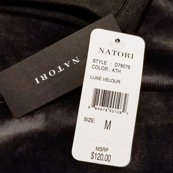 Nwt Natori Luxe Velour Bomber Track Jacket Full Zip Cozy Gray M Womens - Picture 2 of 9